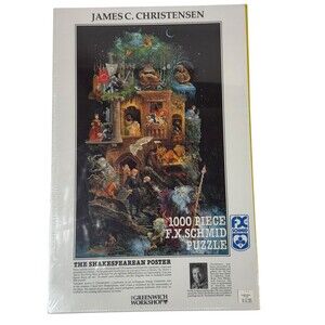 NIB VTG FX Schmid 1993 The Shakespearean Poster Puzzle 1000 Pc Factory Sealed